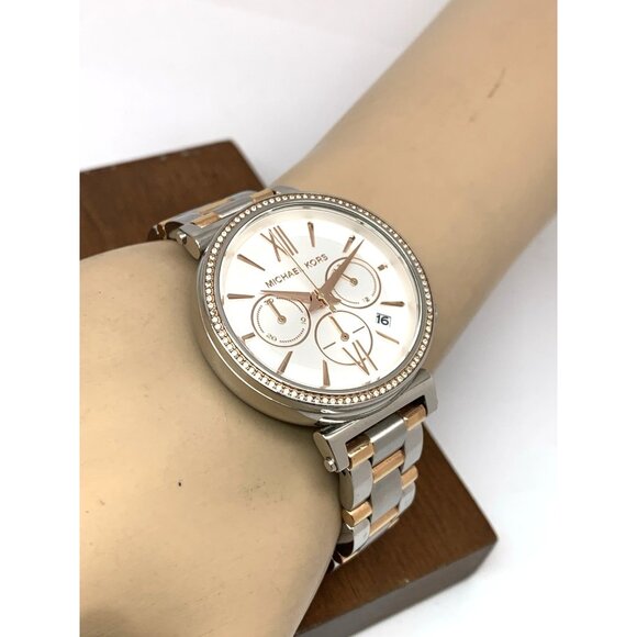 Michael Kors Women\'s Watch MK6558 Sofie Quartz Chronograph Rose Gold Steel 39mm main image 8